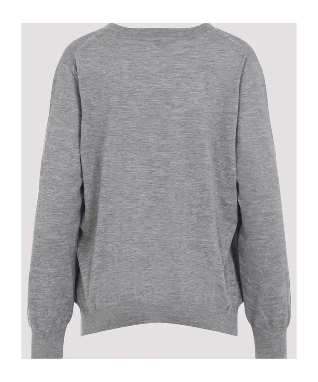 V-Neck Fine Knit Jumper