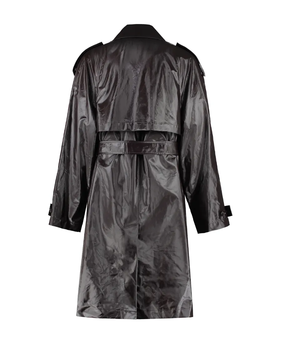Double-Breasted Belted Trench Coat