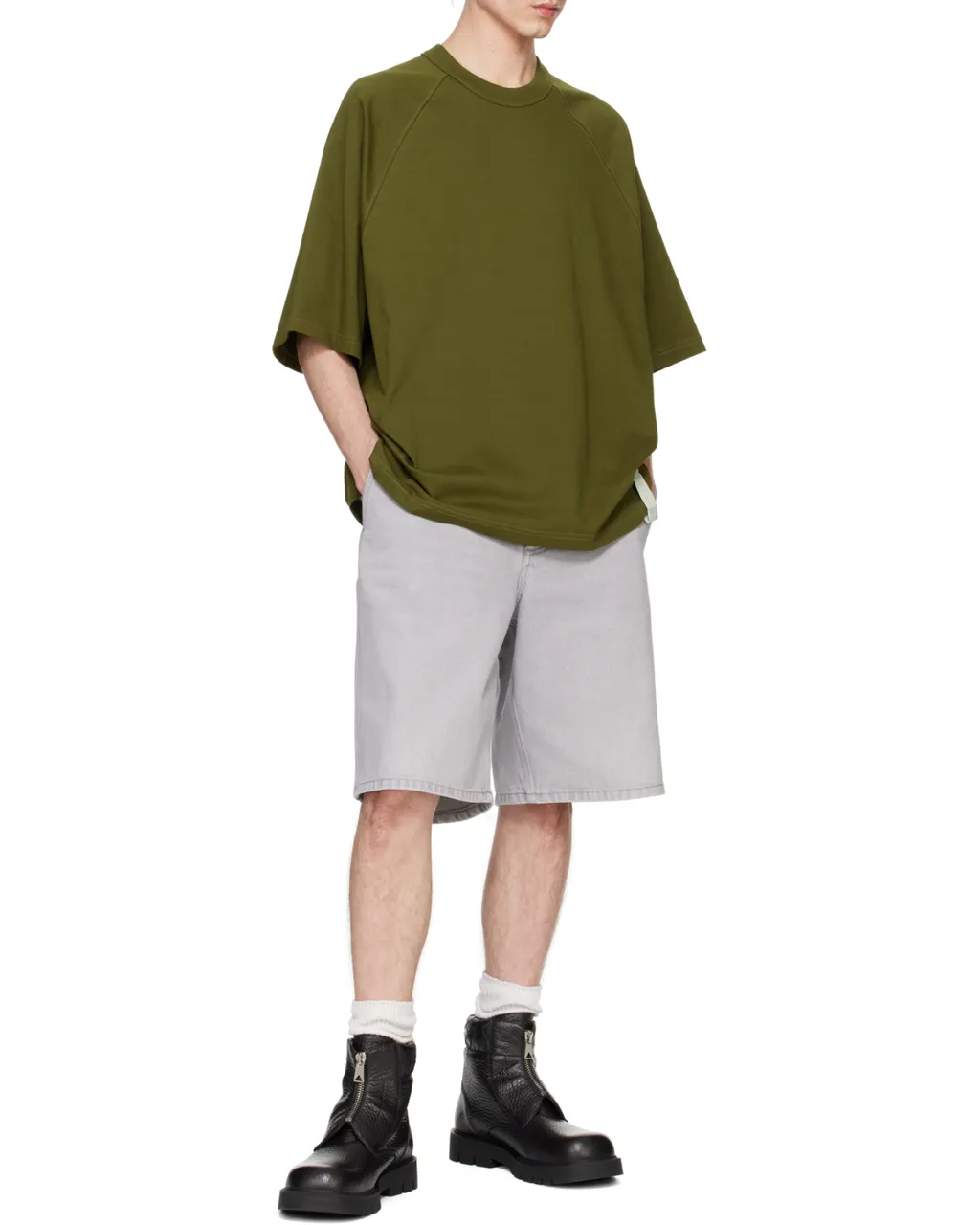 Open-Necked Black Shirt