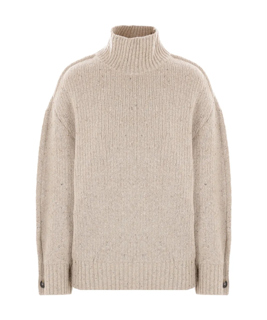 High Neck Ribbed Jumper