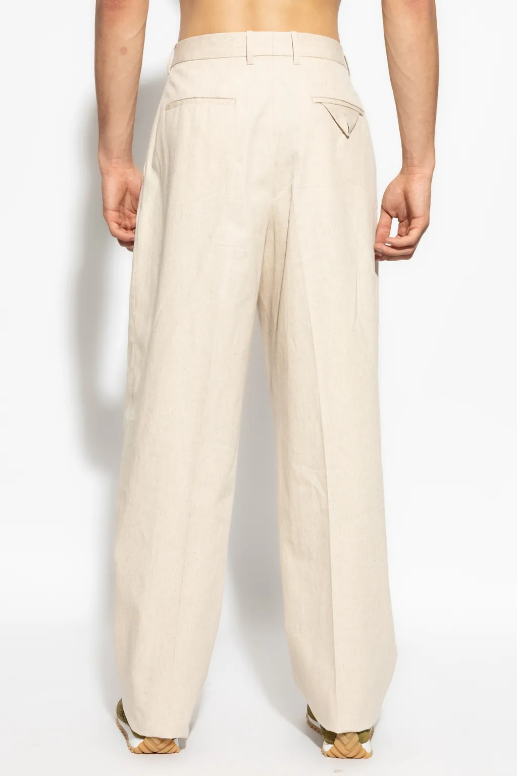 Straight Leg Twill Trousers