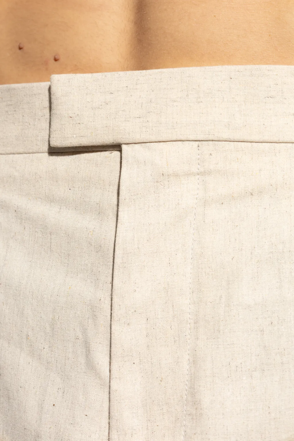 Straight Leg Twill Trousers