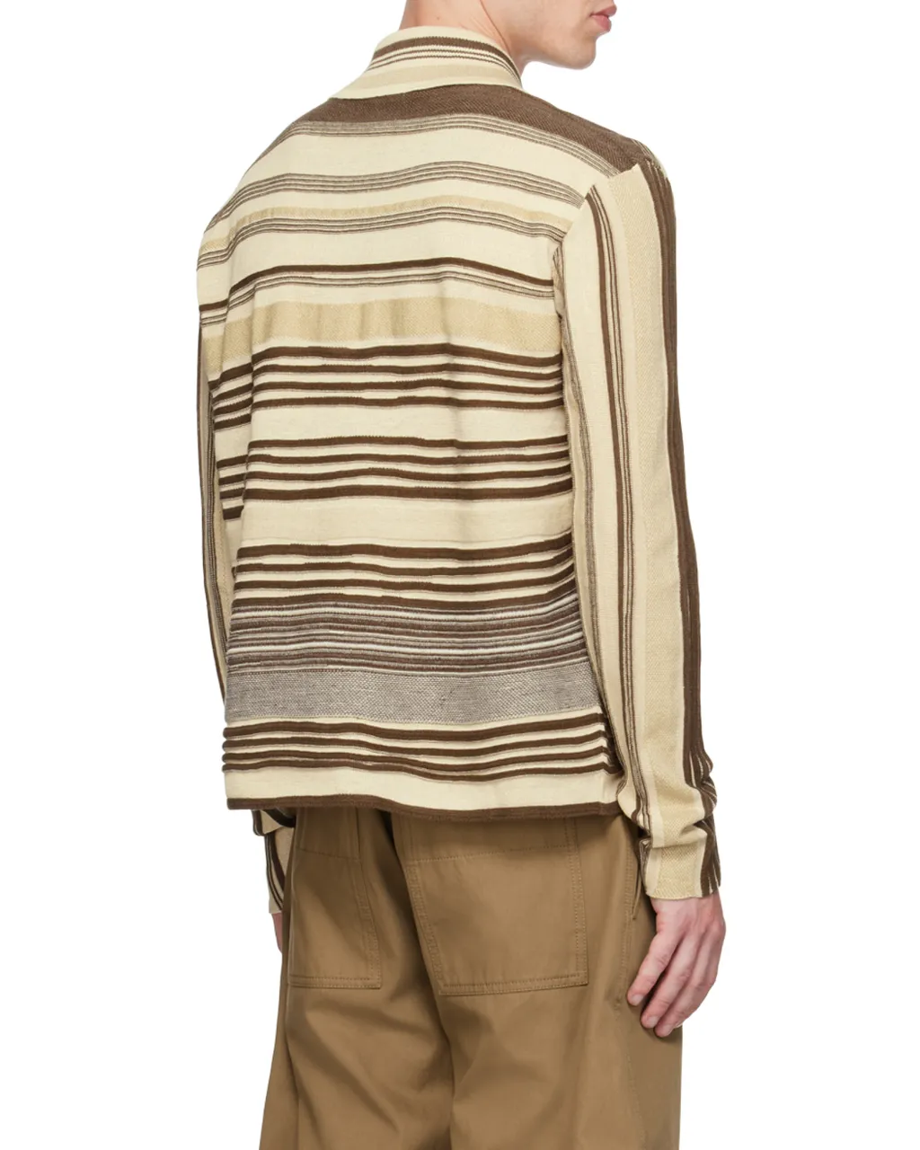 Striped Long-Sleeved Polo Shirt