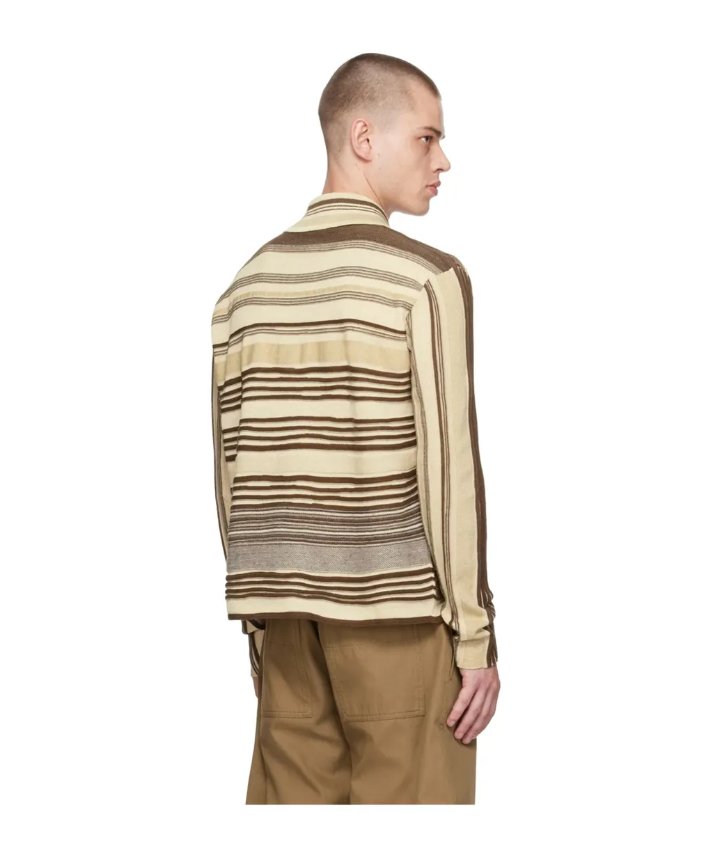 Striped Long-Sleeved Polo Shirt