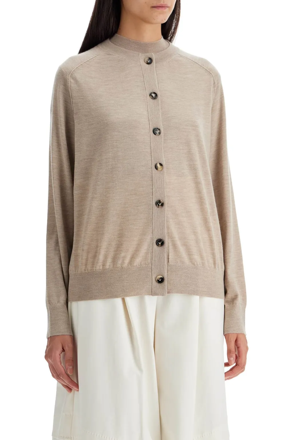Buttoned Long-Sleeved Cardigan