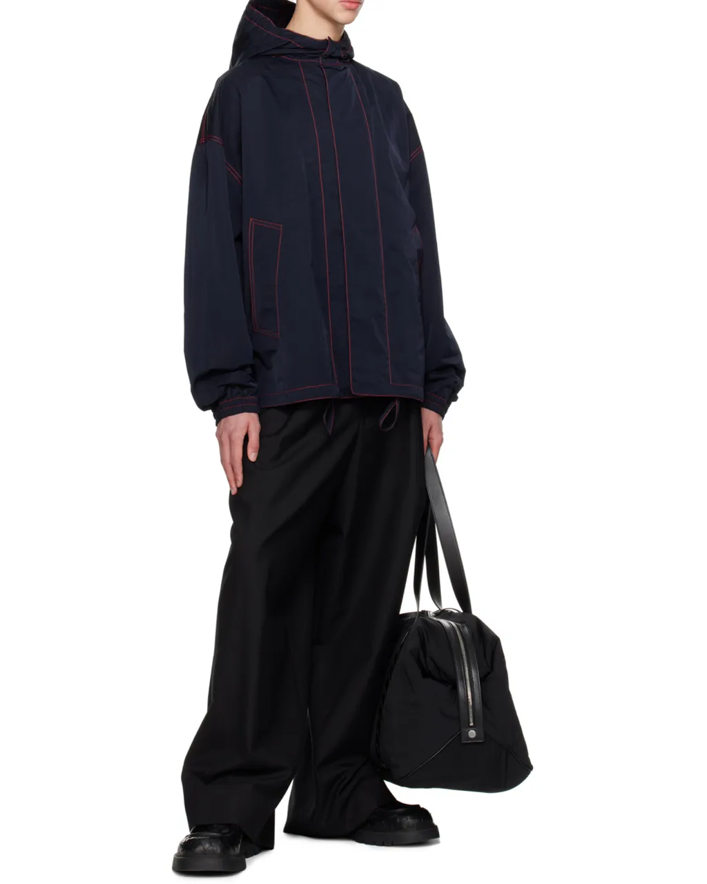 Drawstring Hood Casual Jacket