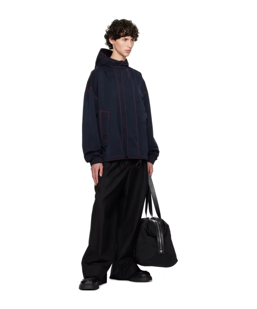 Drawstring Hood Casual Jacket