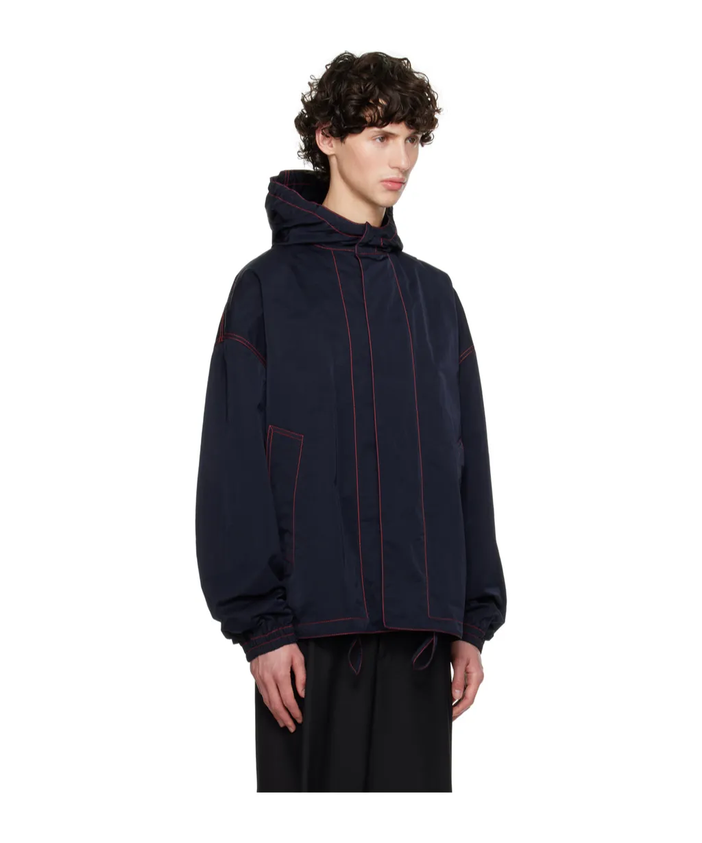 Drawstring Hood Casual Jacket