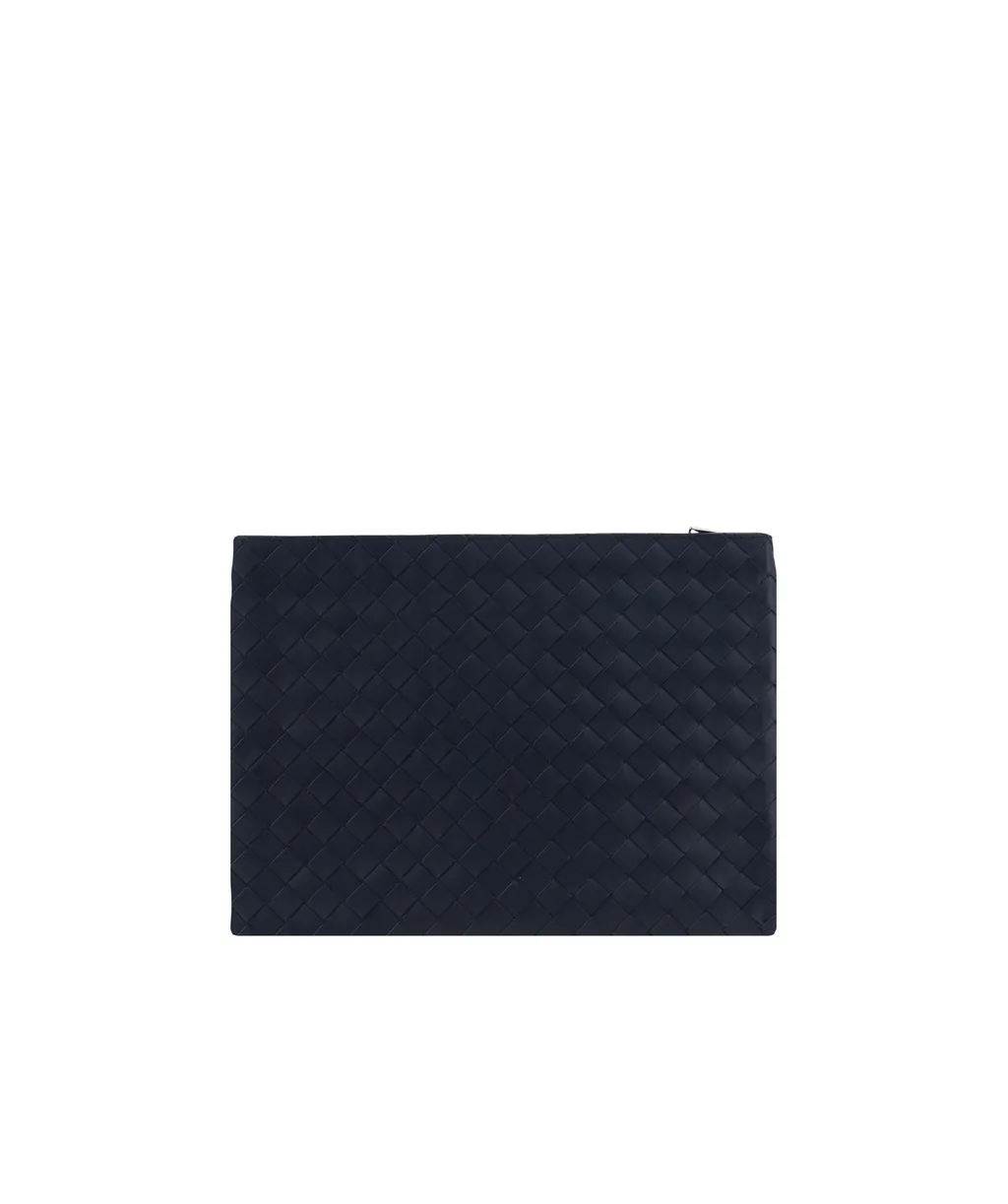 Intrecciato Half Zip Pouch