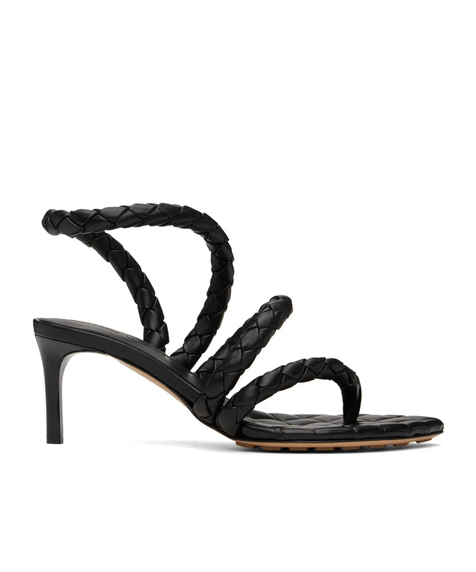 Leaf Pointed High-Heeled Sandals