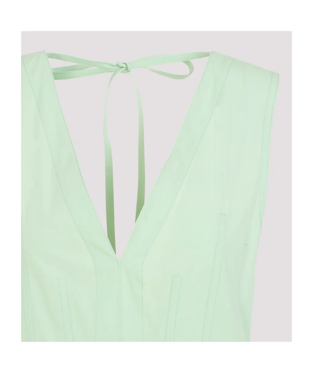 V-Neck Sleeveless Midi Dress