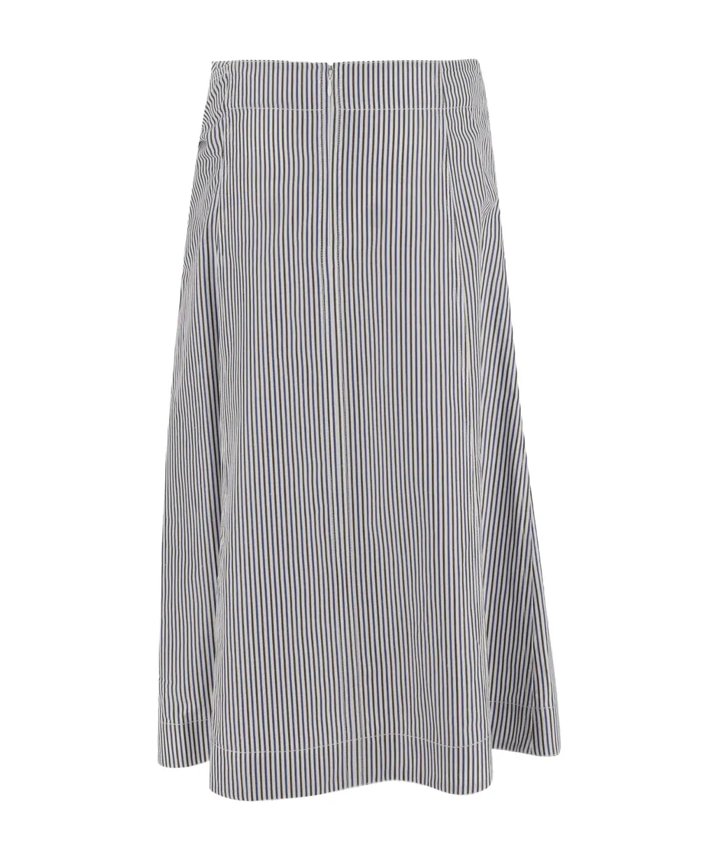 Striped Midi Skirt