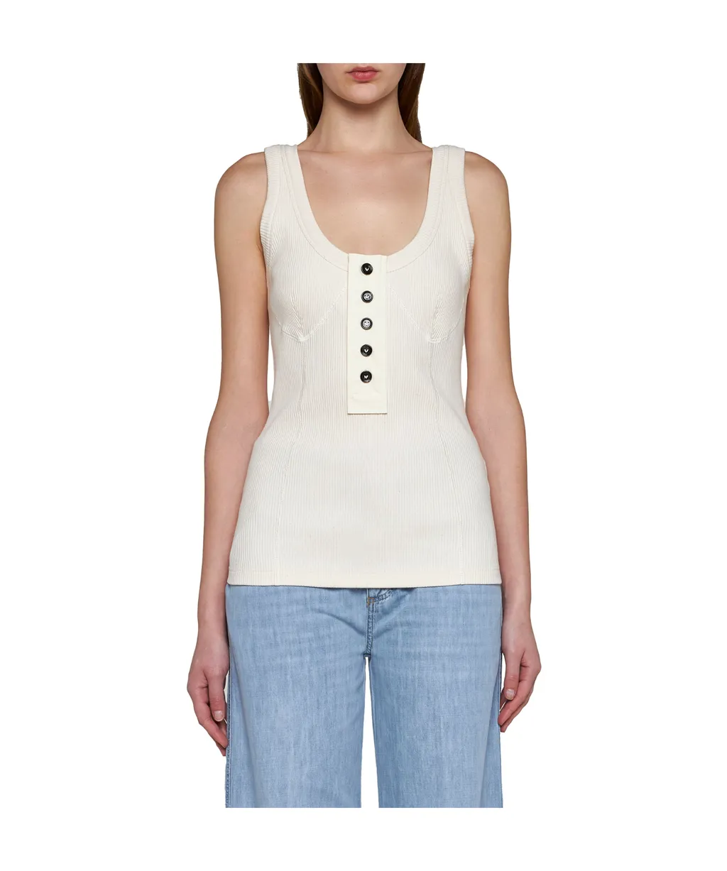 Sleeveless Rib Knit Top