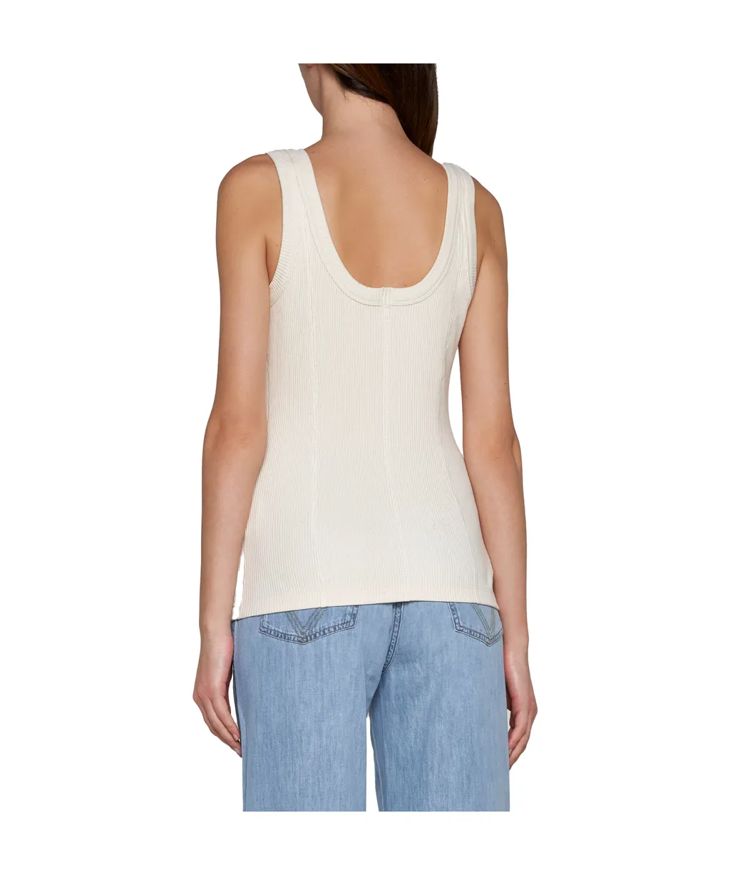 Sleeveless Rib Knit Top