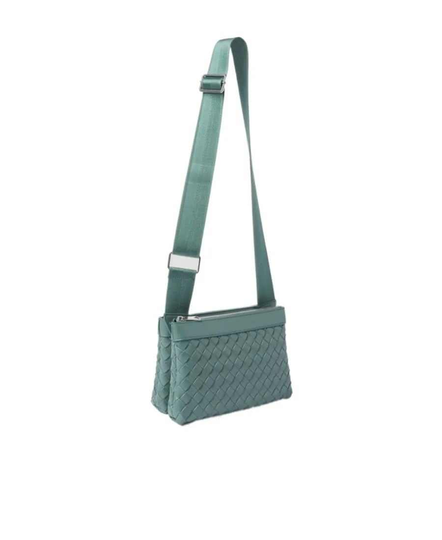 Intreciato Zipper Shoulder Bag
