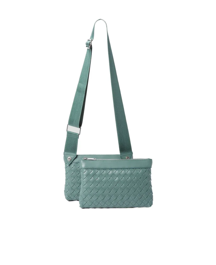 Intreciato Zipper Shoulder Bag