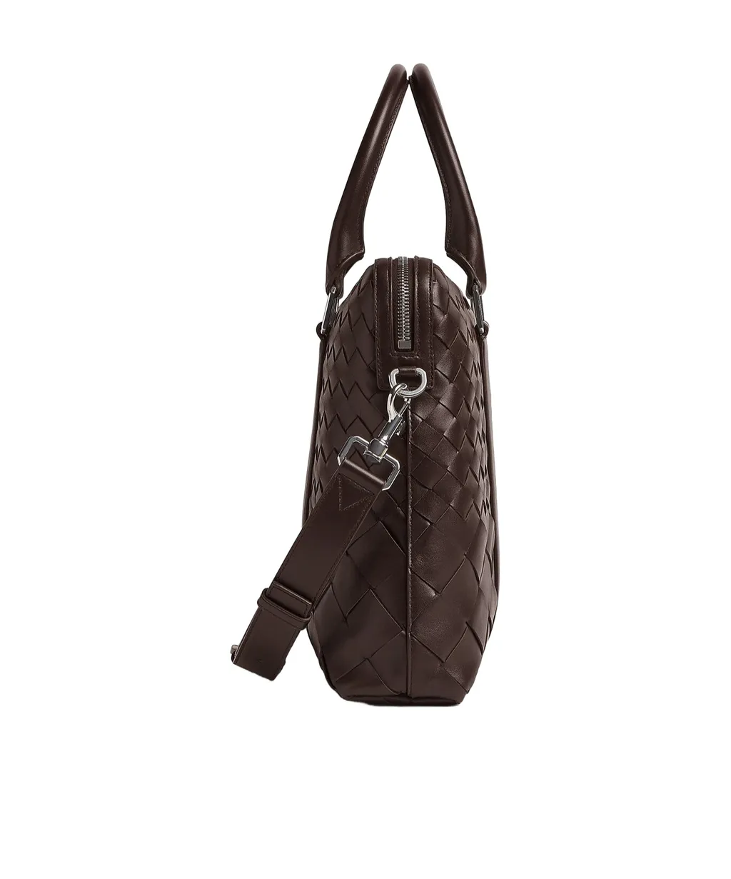 Small Intreciato Leather Briefcase