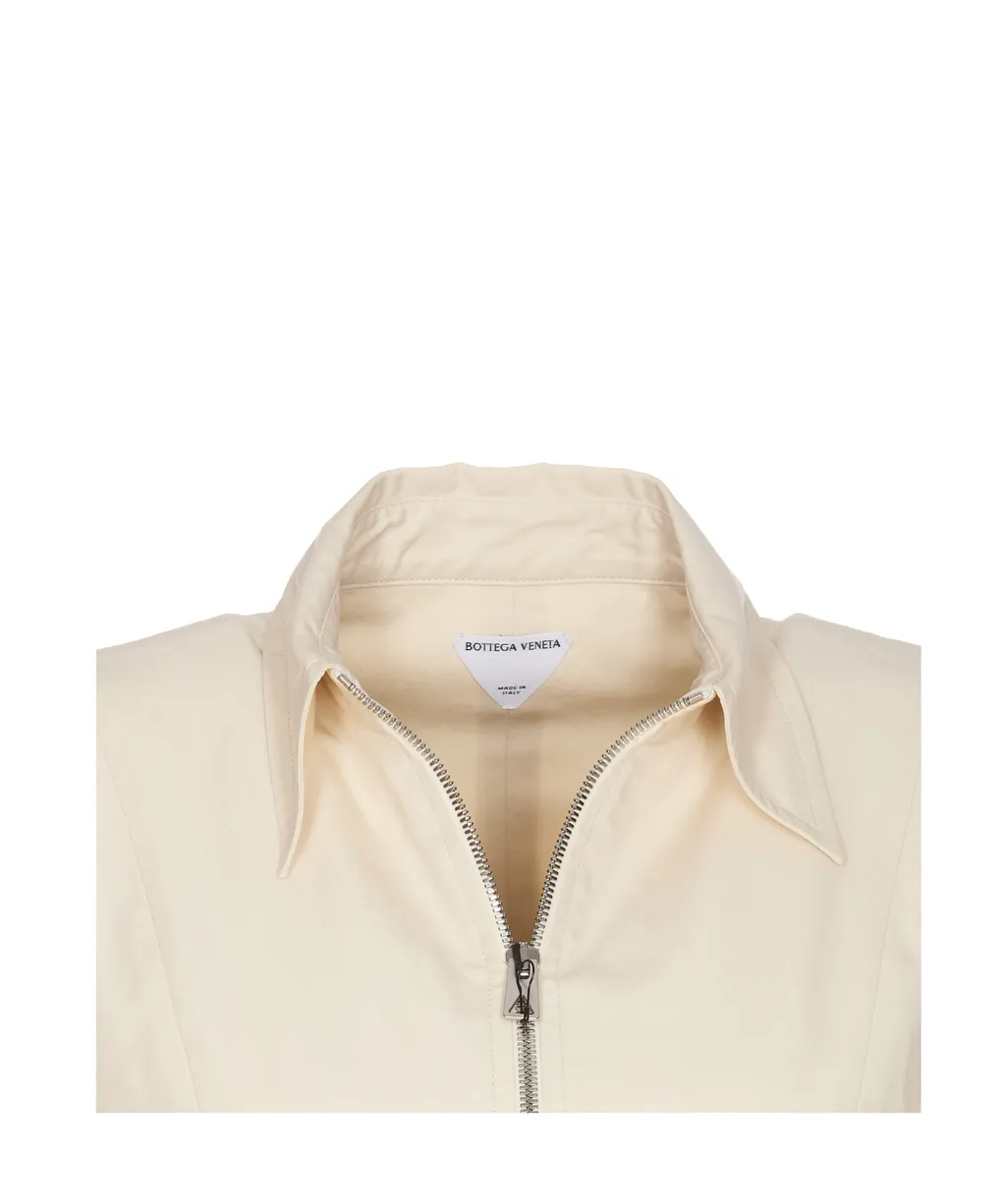 Pleated Poplin Shirt Dress