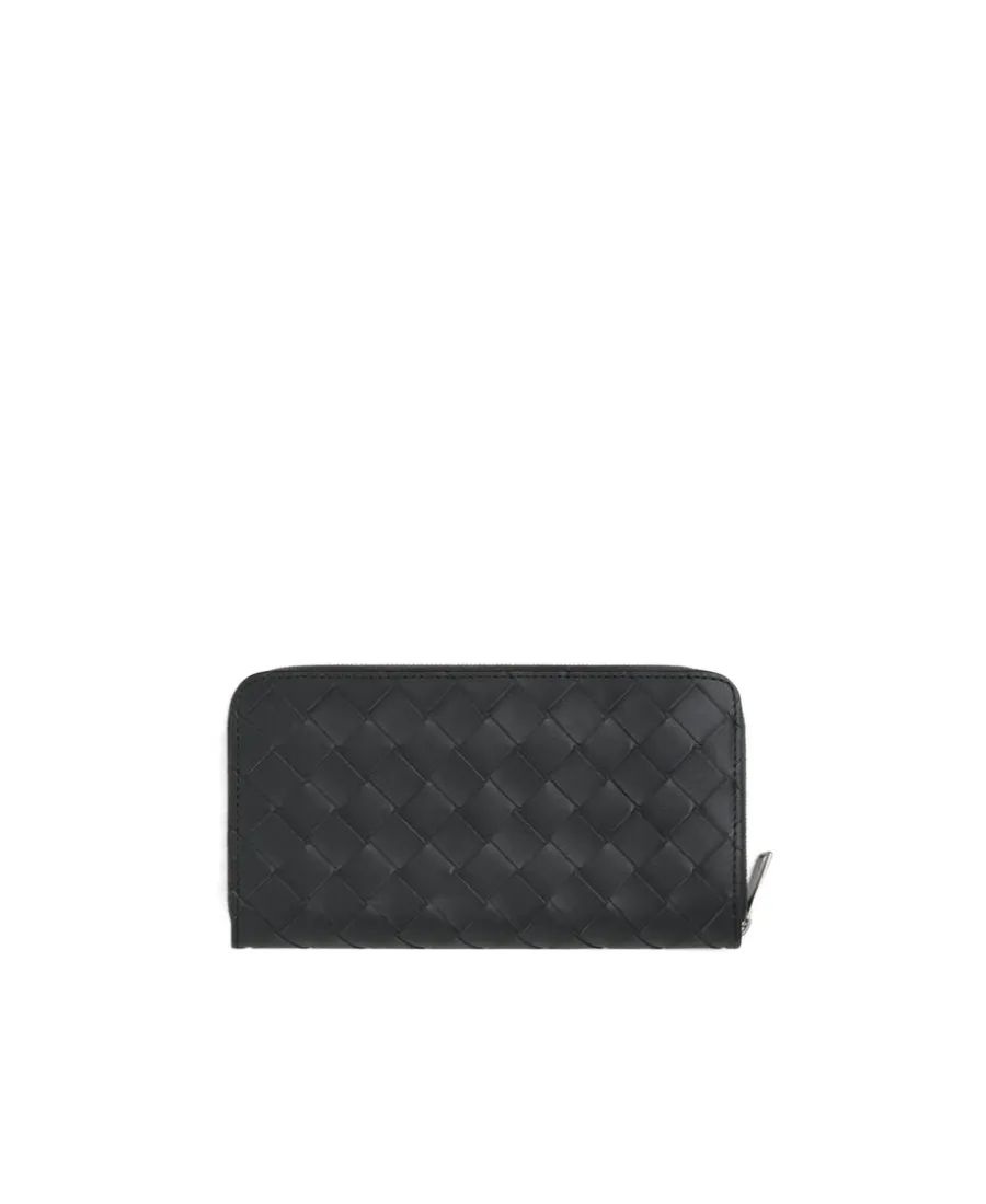 Intrecciato Woven Zipper Purse