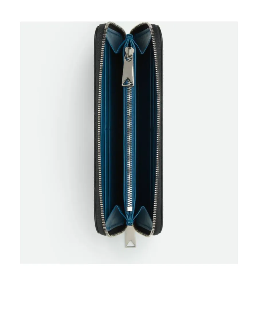 Intrecciato Woven Zipper Purse