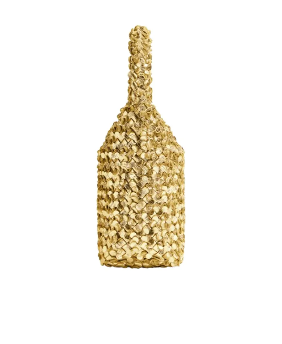 Small Intreccio Laminated Bucket Bag