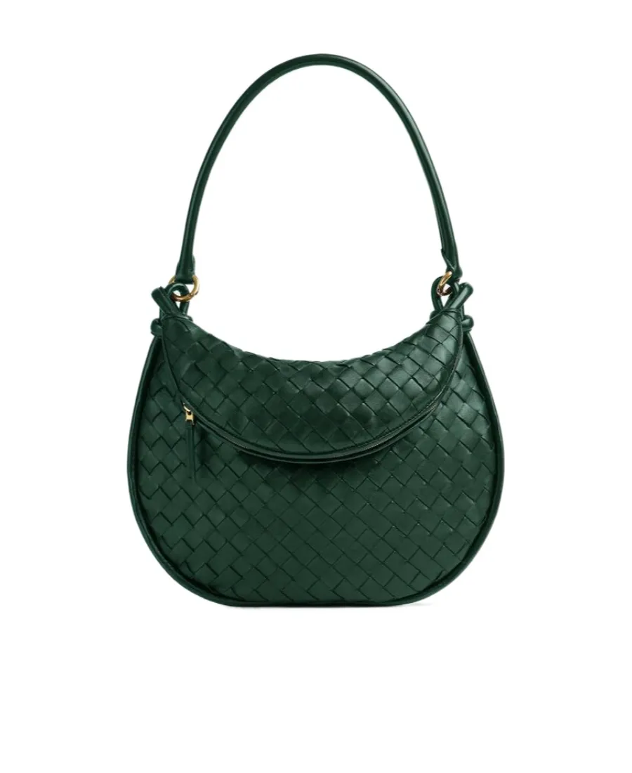Medium Gemini Leather Shoulder Bag