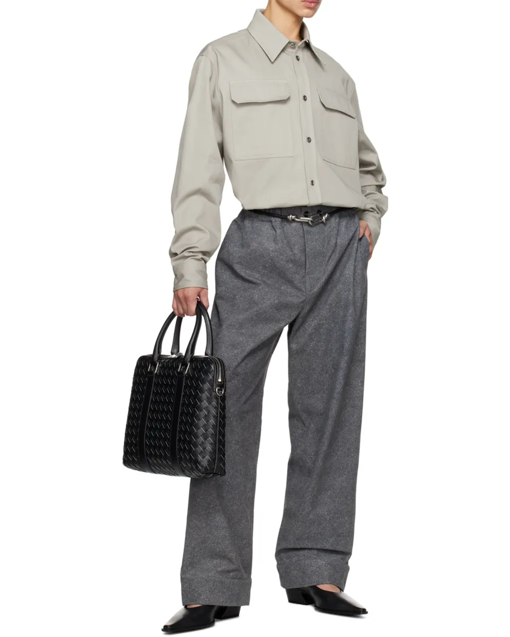 Zipper Woven Briefcase