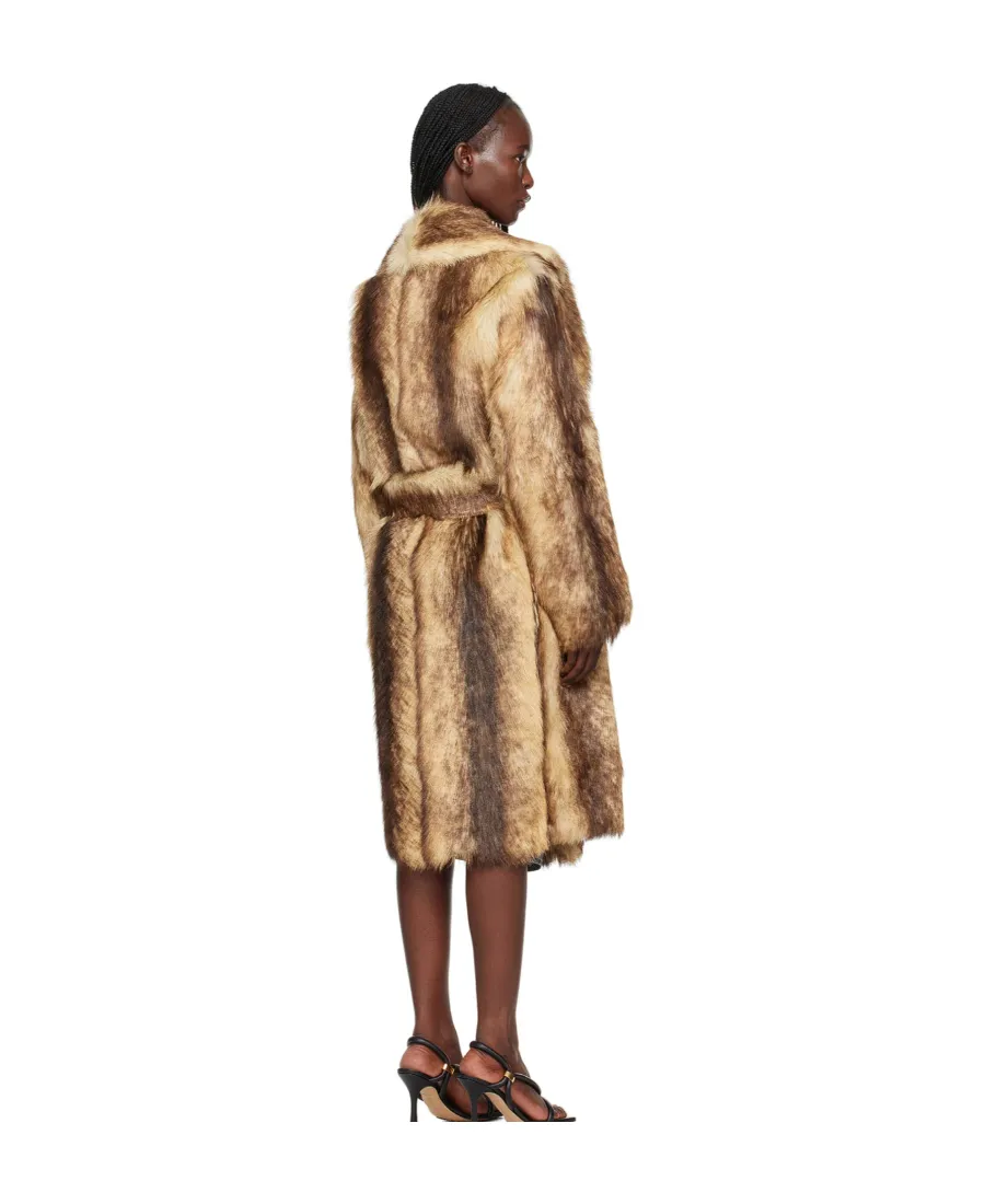 Printed Lace-Up Coat