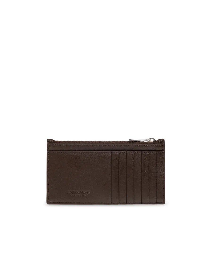 Intrecciato Zipped Card Holder