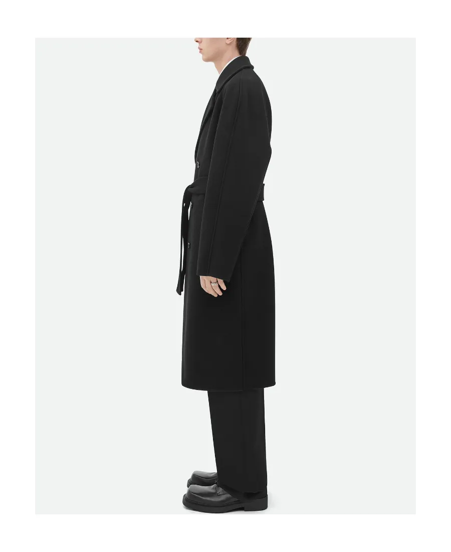 Double-Breasted Wool And Cashmere Coat