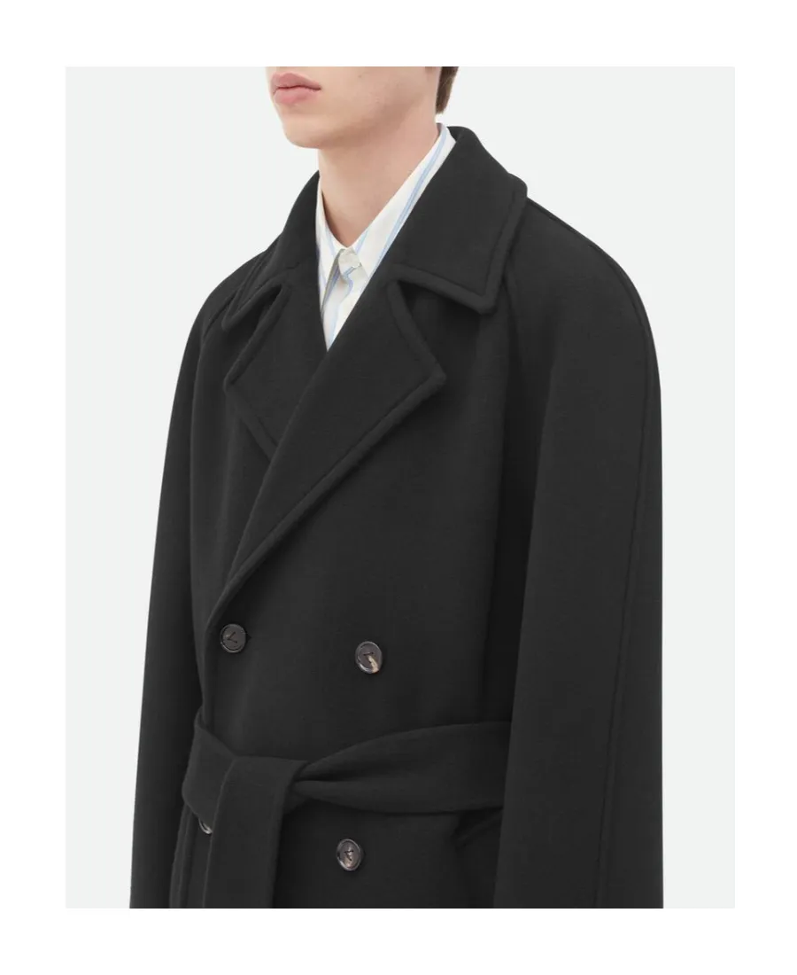 Double-Breasted Wool And Cashmere Coat