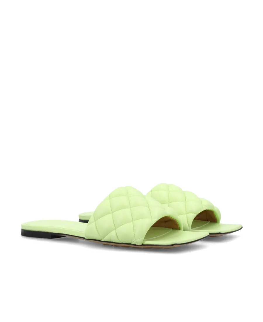 Quilted Open Toe Flat Sandals