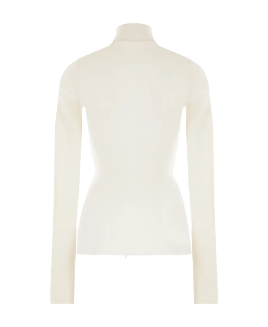 Ribbed High Neck Sweater