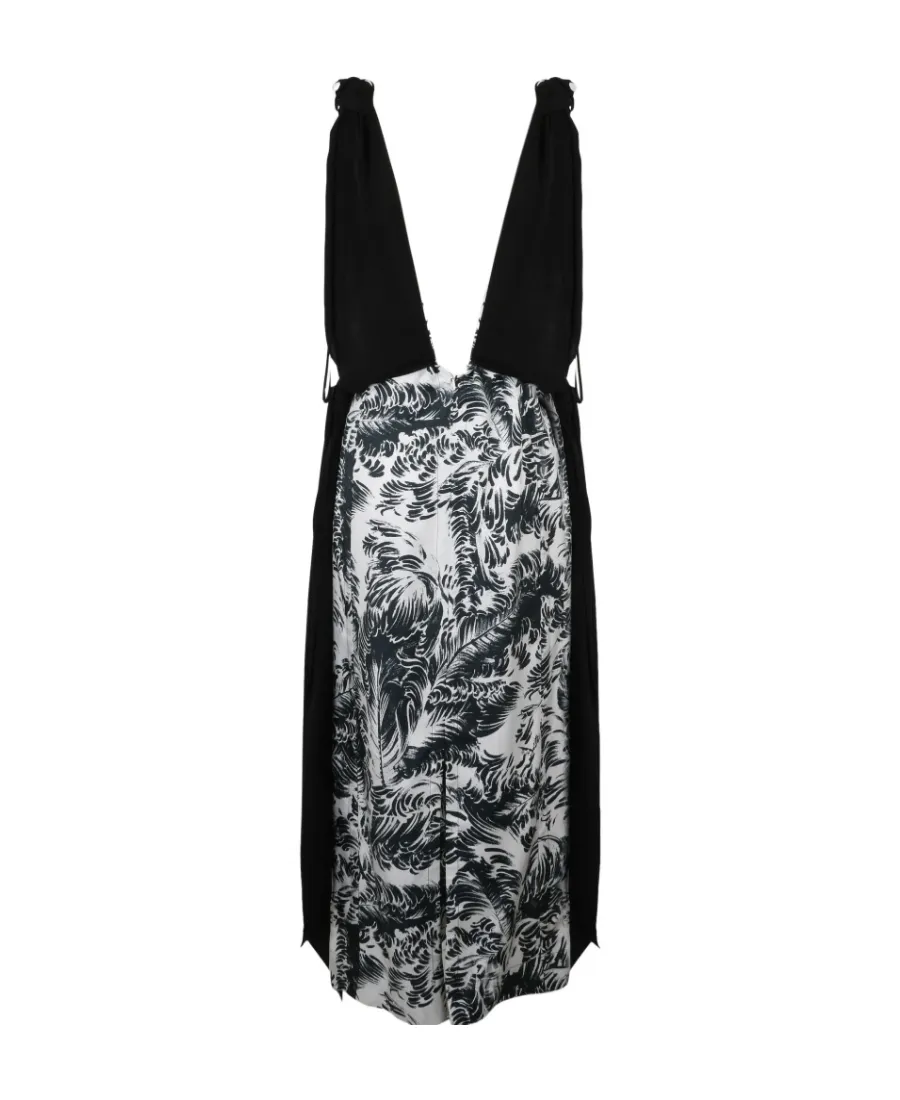 V-Neck Graphic Printed Dress