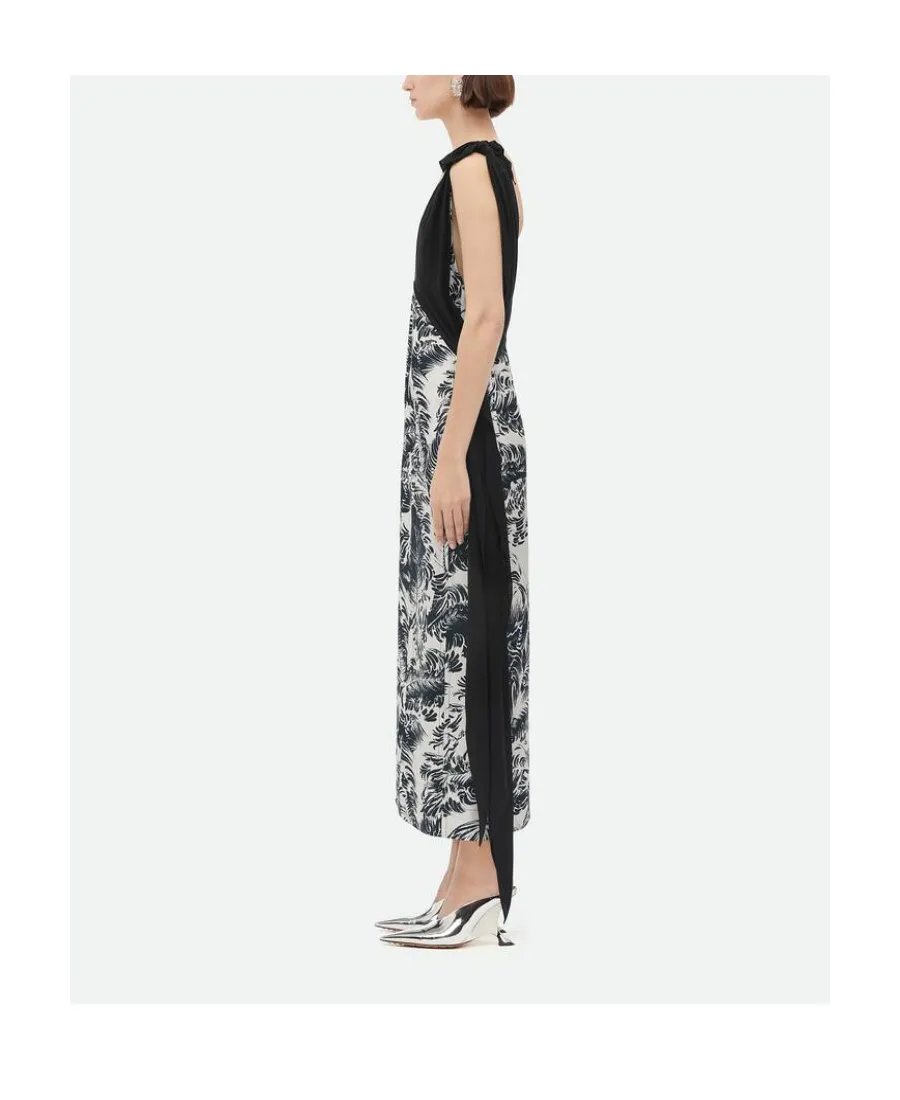V-Neck Graphic Printed Dress