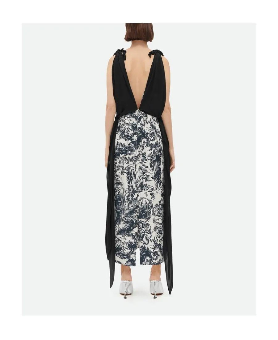 V-Neck Graphic Printed Dress