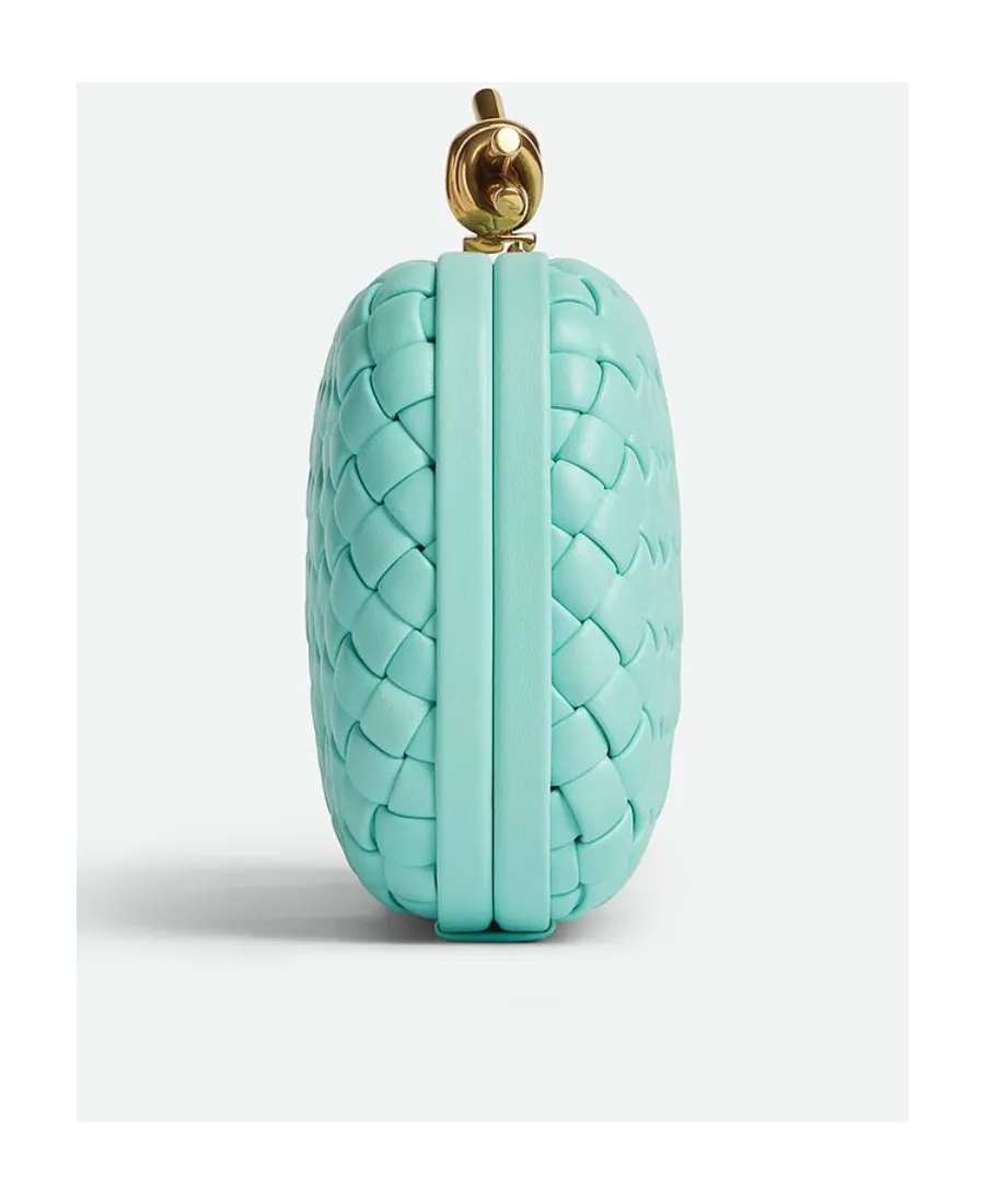 Knot Intrecciato Leather Clutch Bag