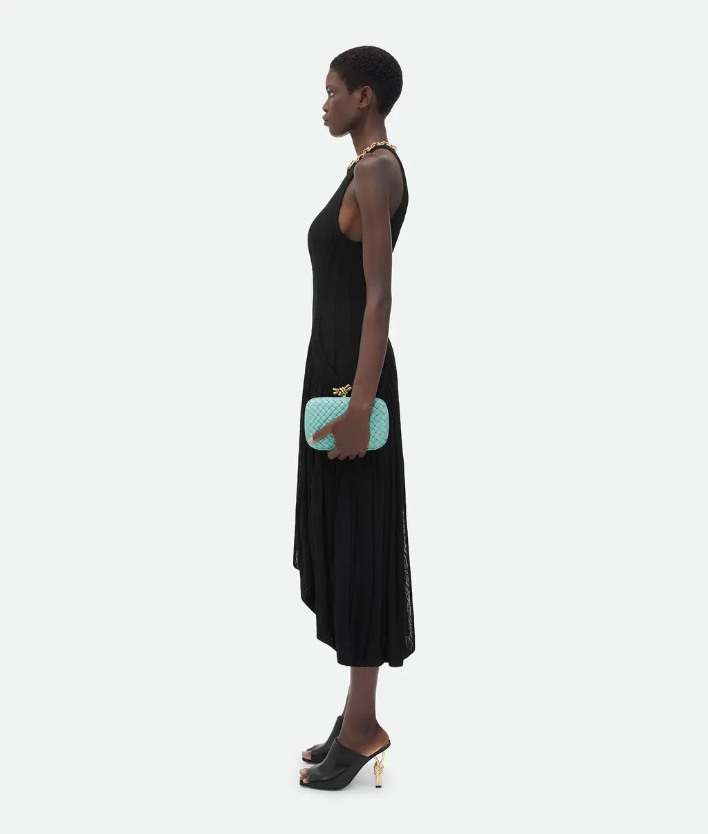 Knot Intrecciato Leather Clutch Bag
