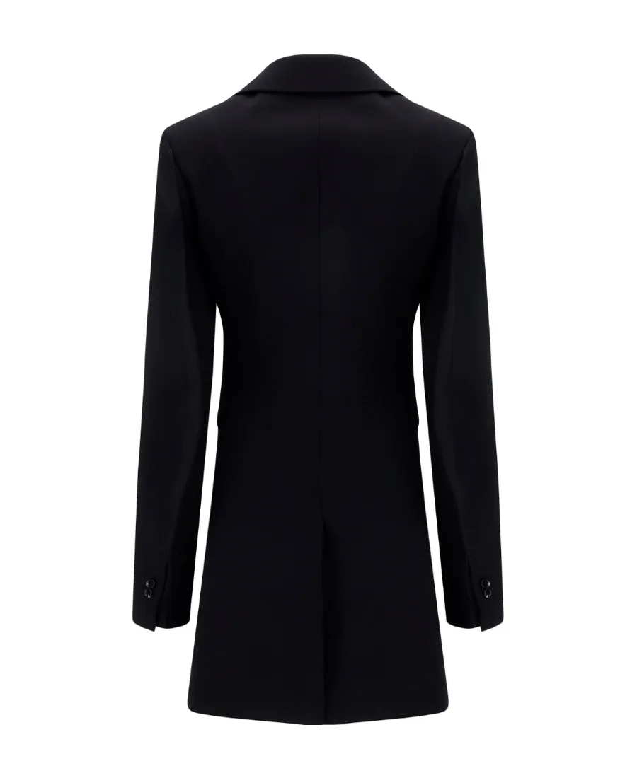 Curved Sleeved Single-Breasted Jacket