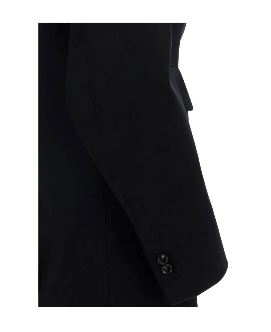 Curved Sleeved Single-Breasted Jacket