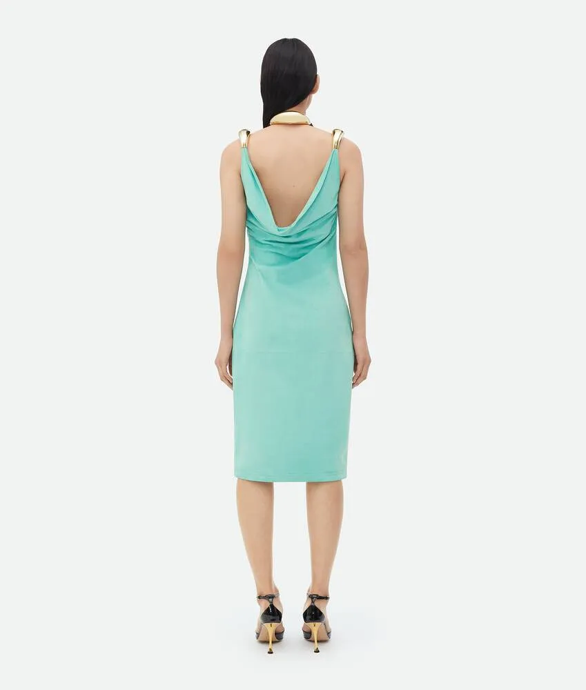 Metal Detailed Sleeveless Midi Dress