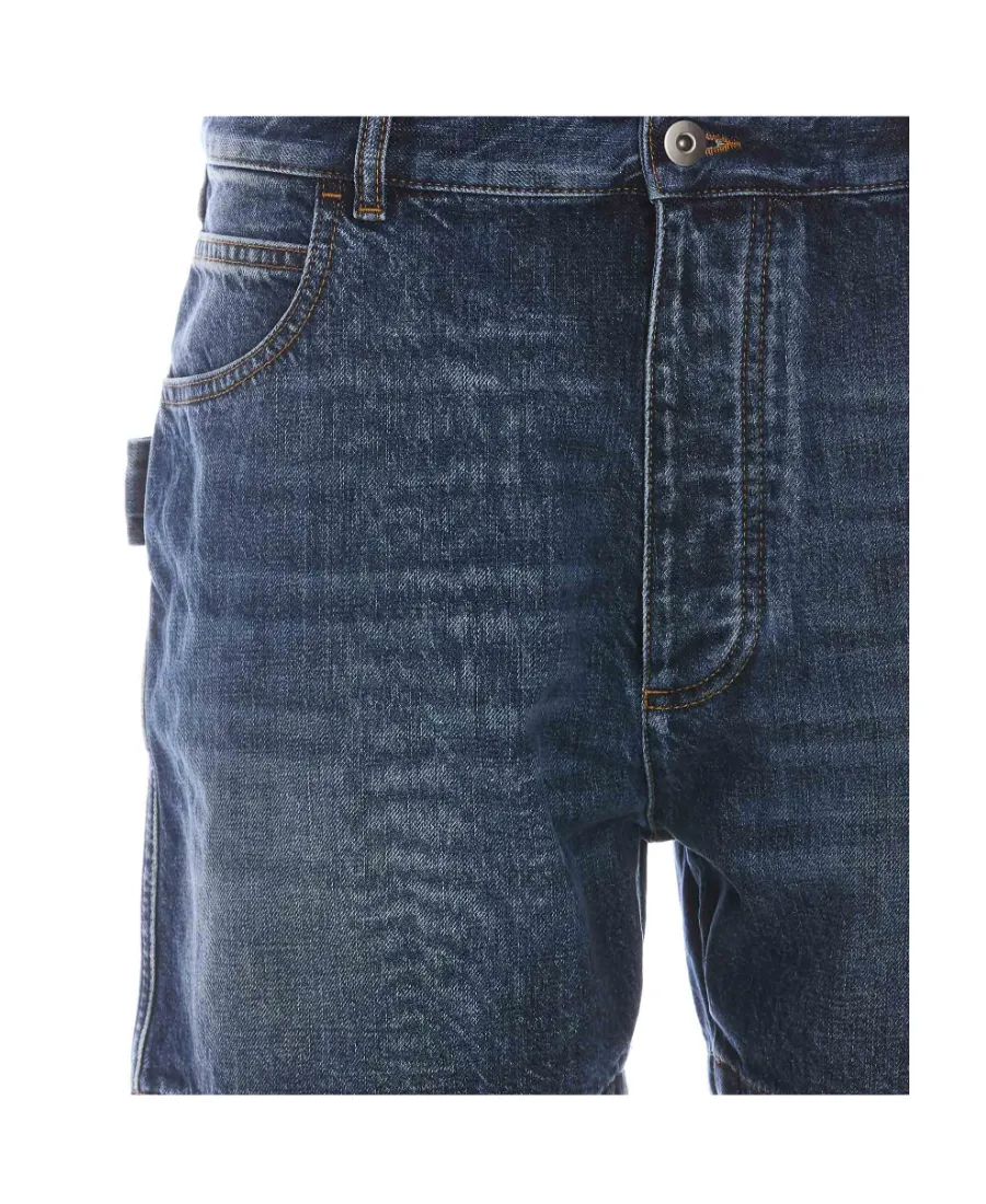 Logo Denim Shorts