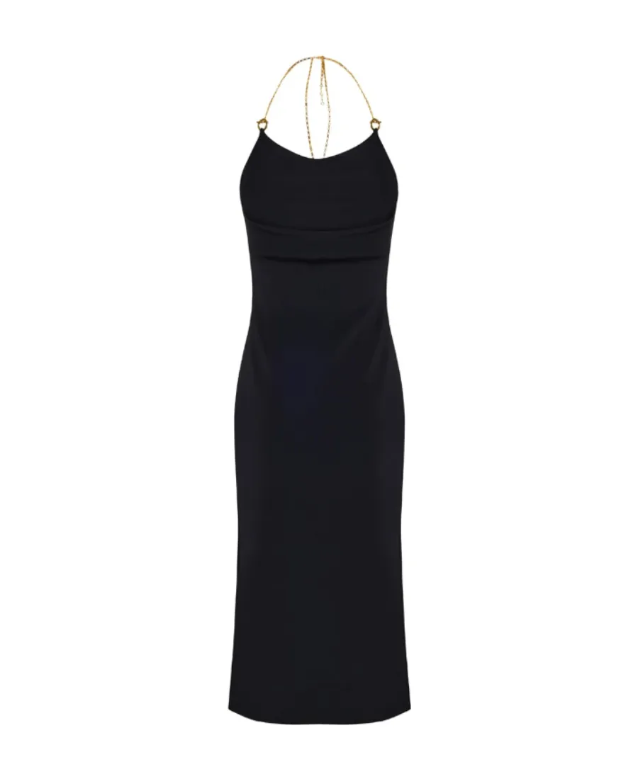 Chain Detailed Midi Dress