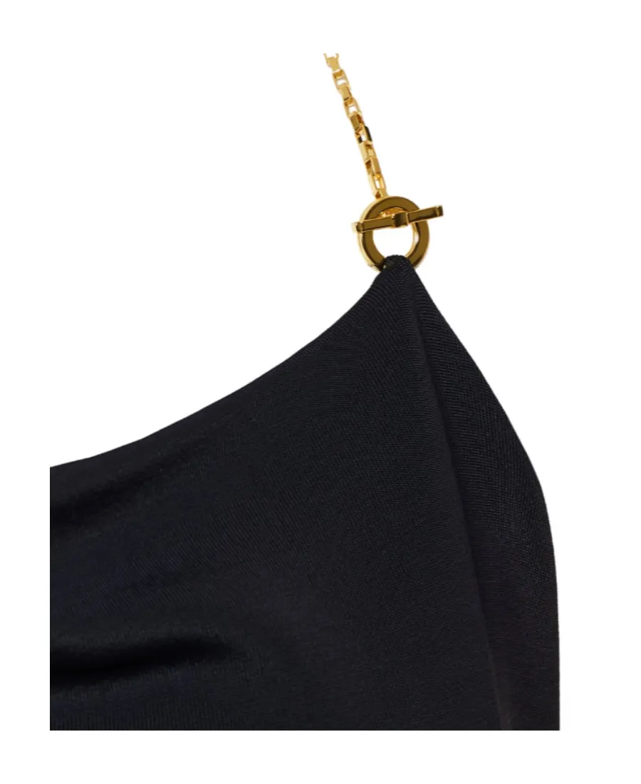 Chain Detailed Midi Dress