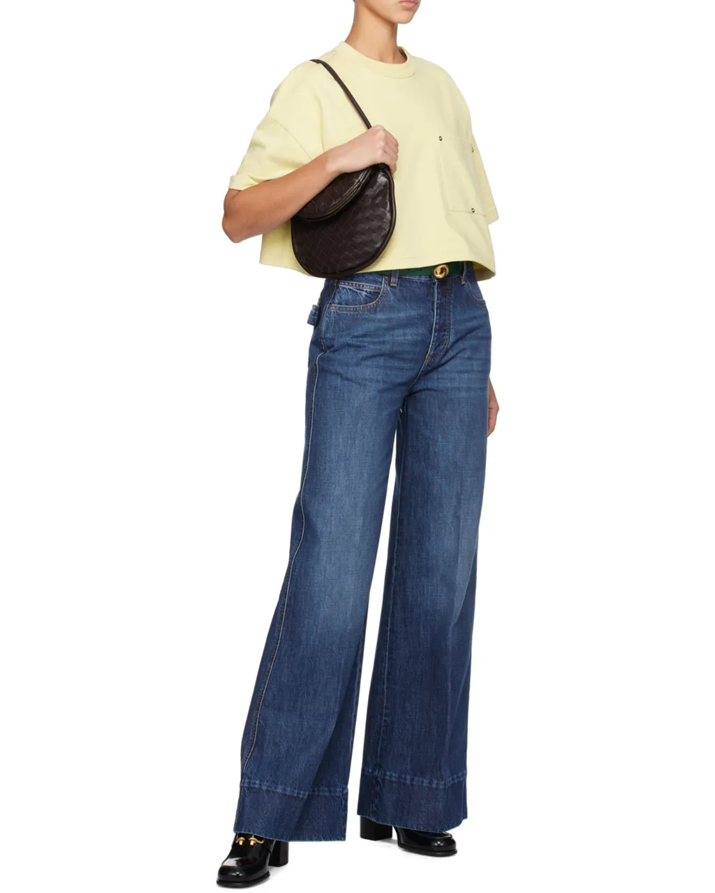 Pocket Detailed Cropped T-Shirt