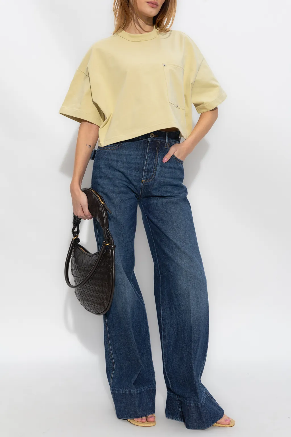 Pocket Detailed Cropped T-Shirt