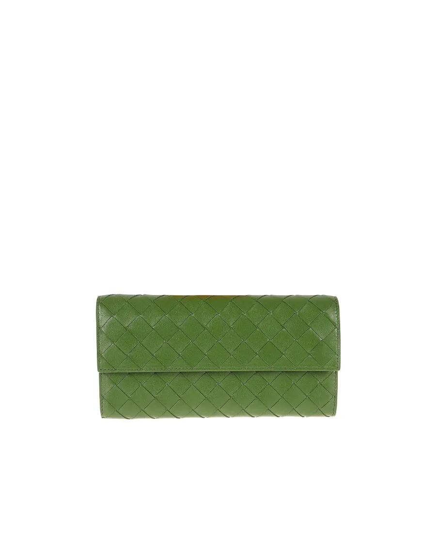 Woven Fold-Over Chained Shoulder Bag