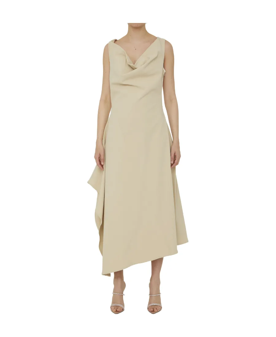 Asymmetrical Designed Midi Dress