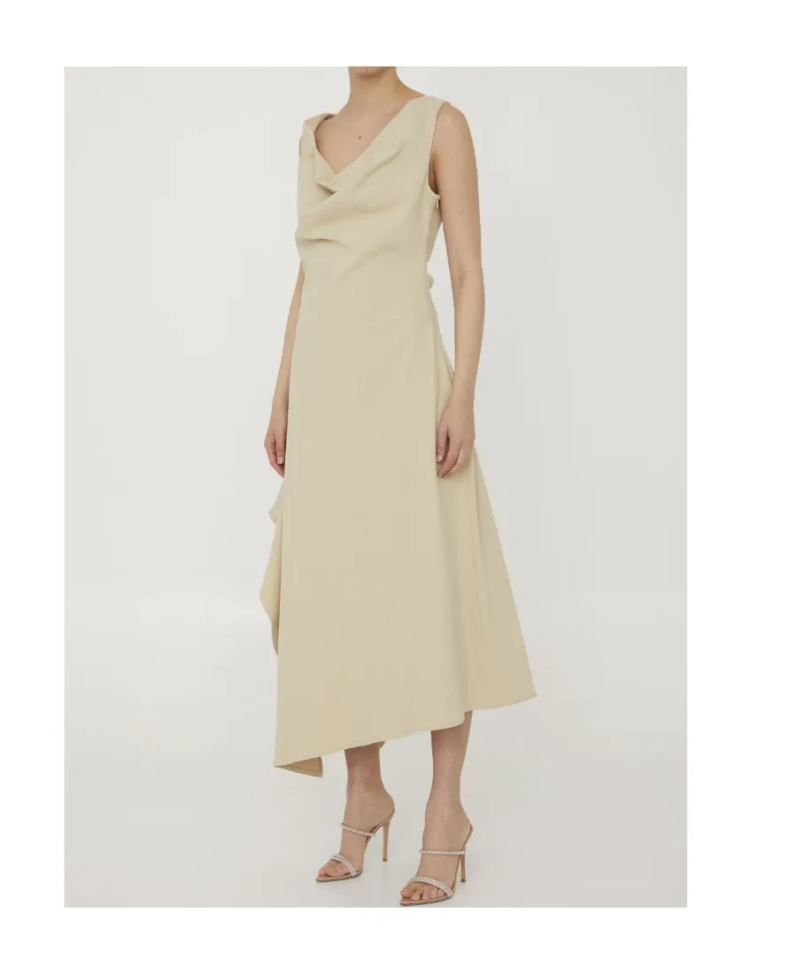 Asymmetrical Designed Midi Dress