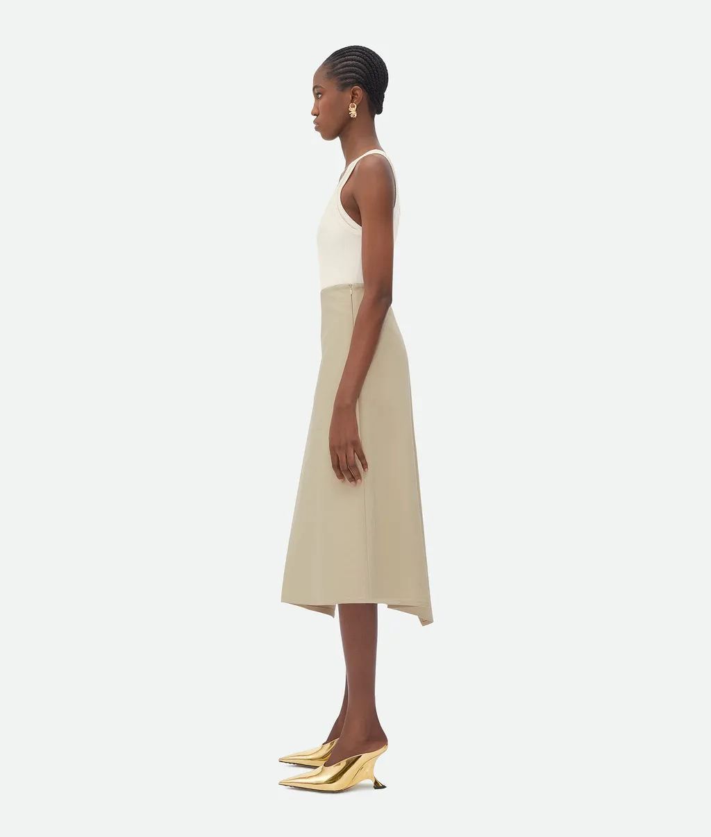 Asymmetric Midi Skirt